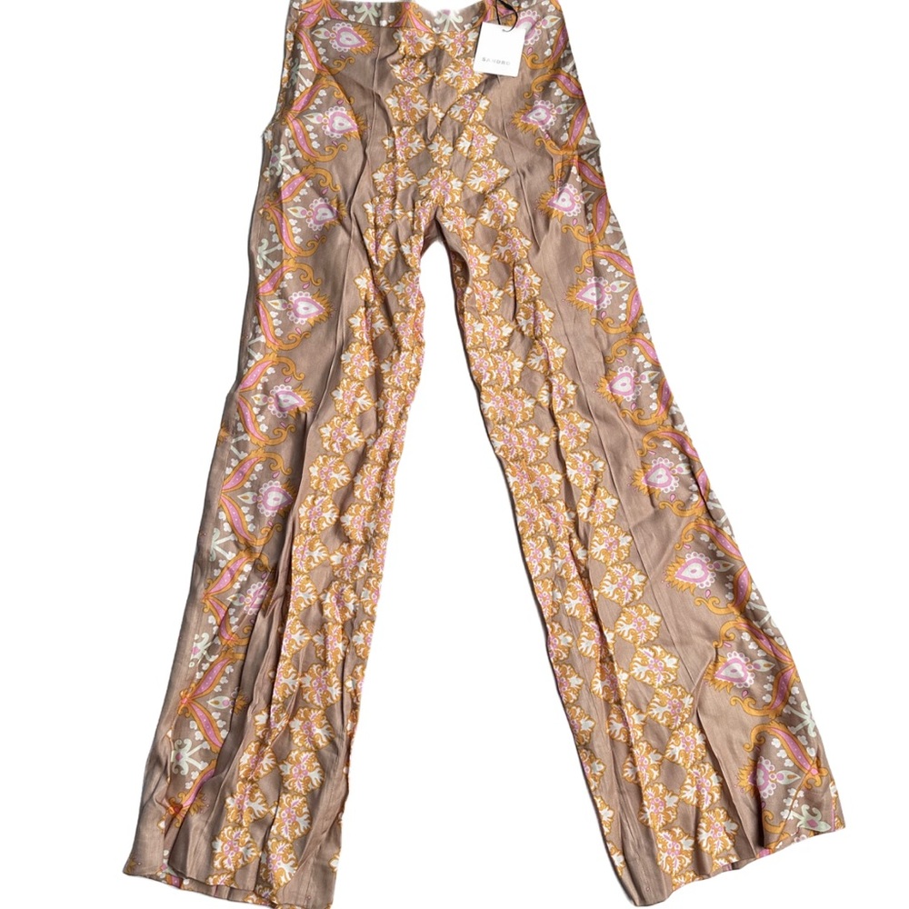 Sandro paisley-print flared trousers